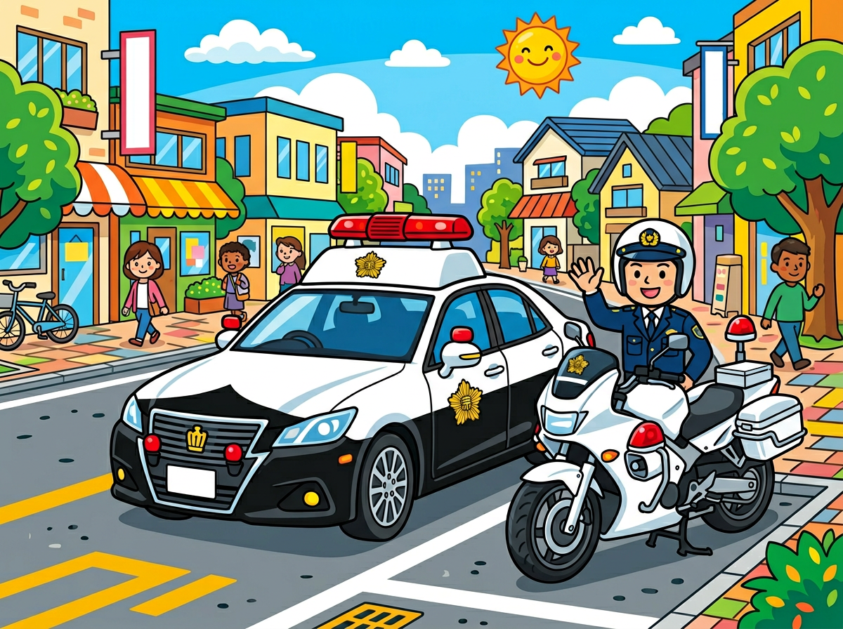 パトカー・白バイ展示